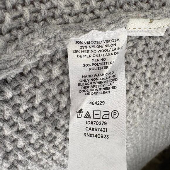 Loft Bobble Knit Wool Blend Neutral Grey Heavyweight Sweater Womens Sz XXL - Picture 6 of 6